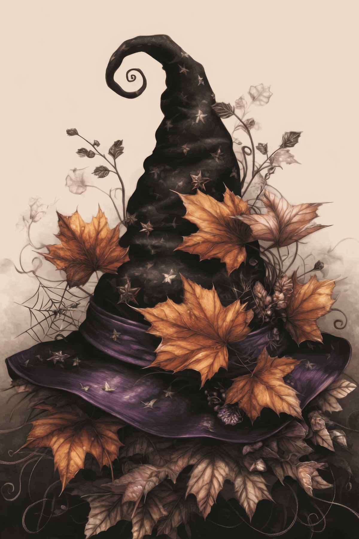Vintage Halloween Witchy Cardstock Prints
