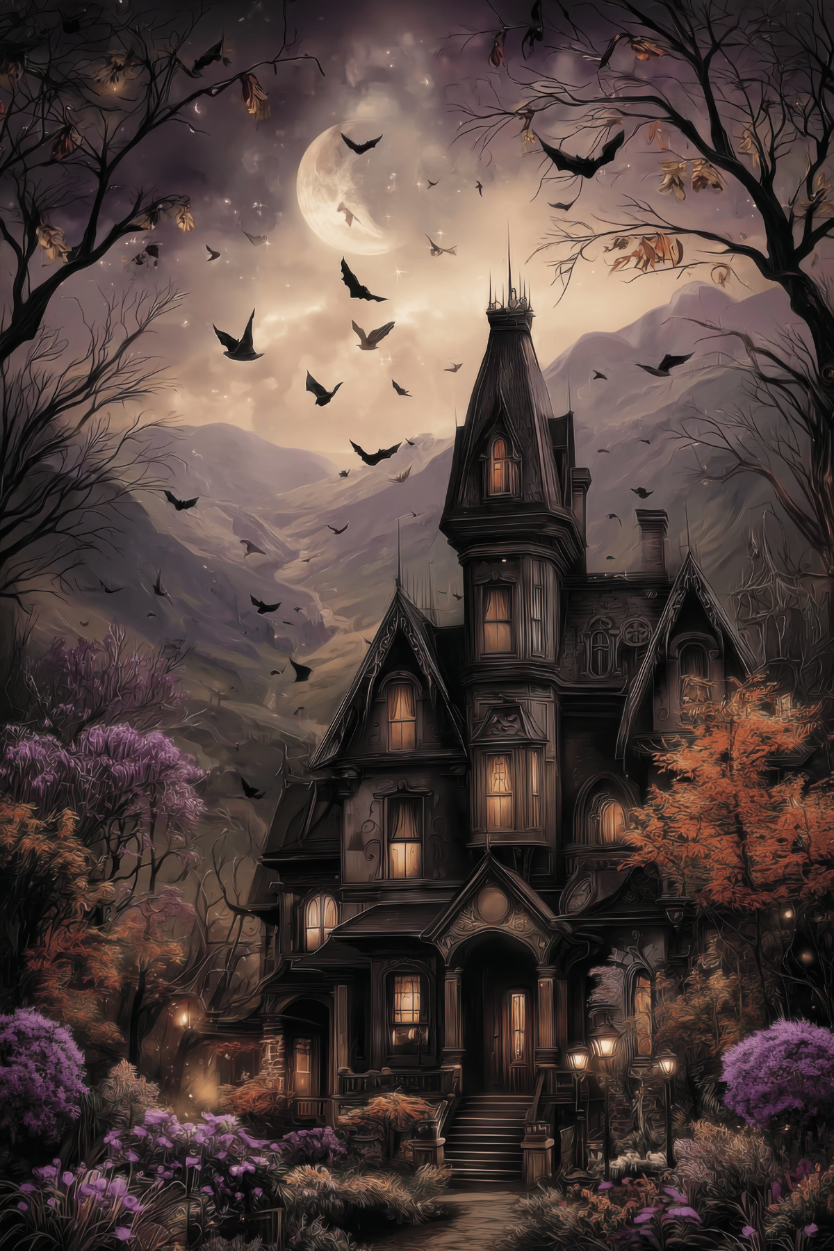 Vintage Halloween Witchy Cardstock Prints