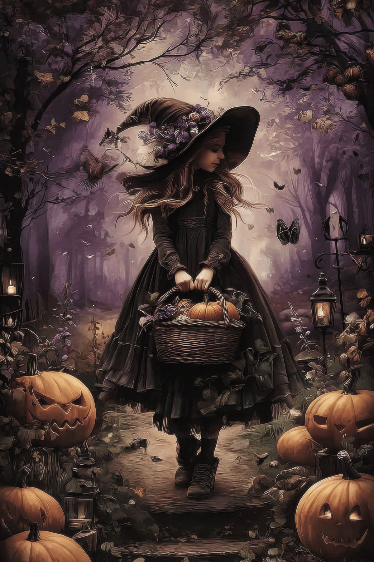 Vintage Halloween Witchy Cardstock Prints