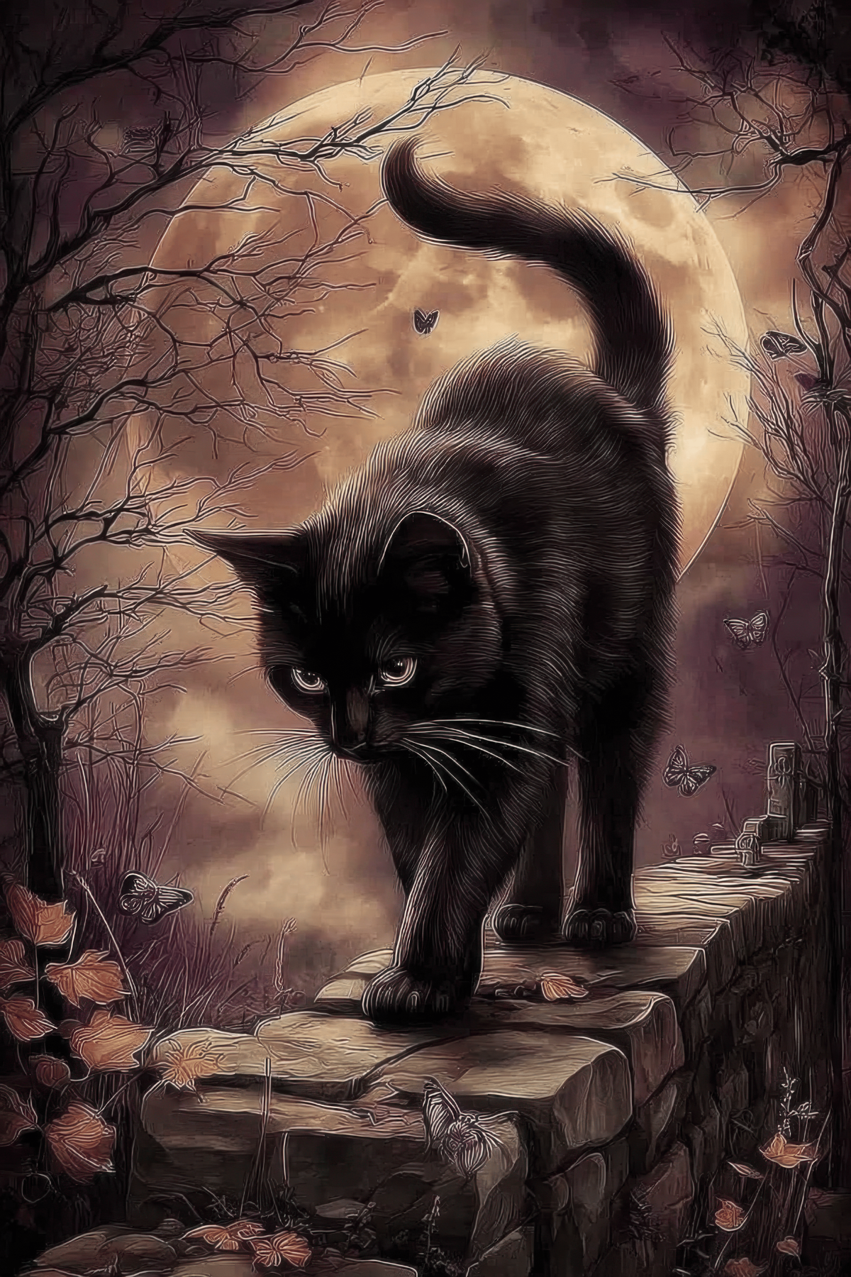 Vintage Halloween Witchy Cardstock Prints