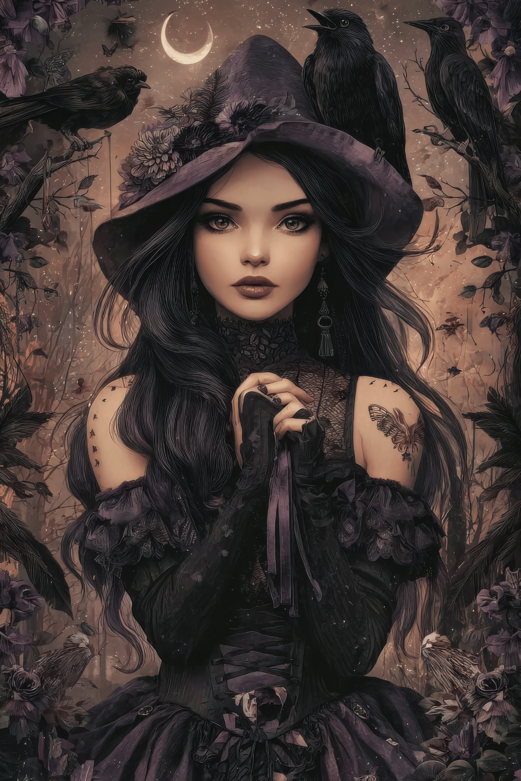 Vintage Halloween Witchy Cardstock Prints