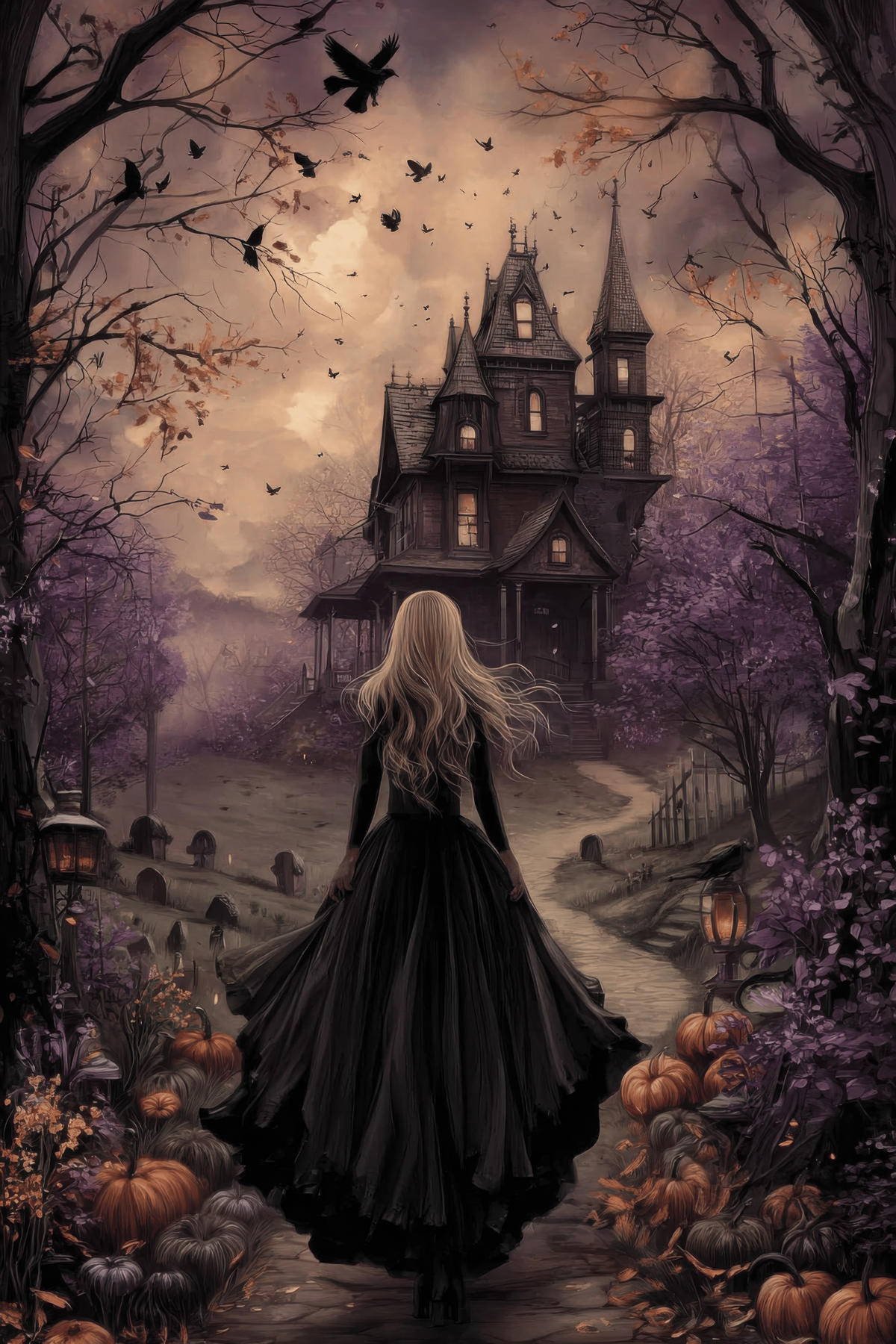 Vintage Halloween Witchy Cardstock Prints