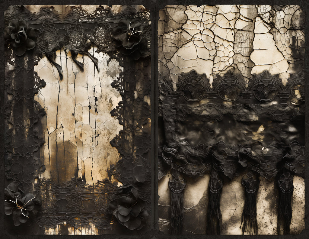 Black and white Lace papers