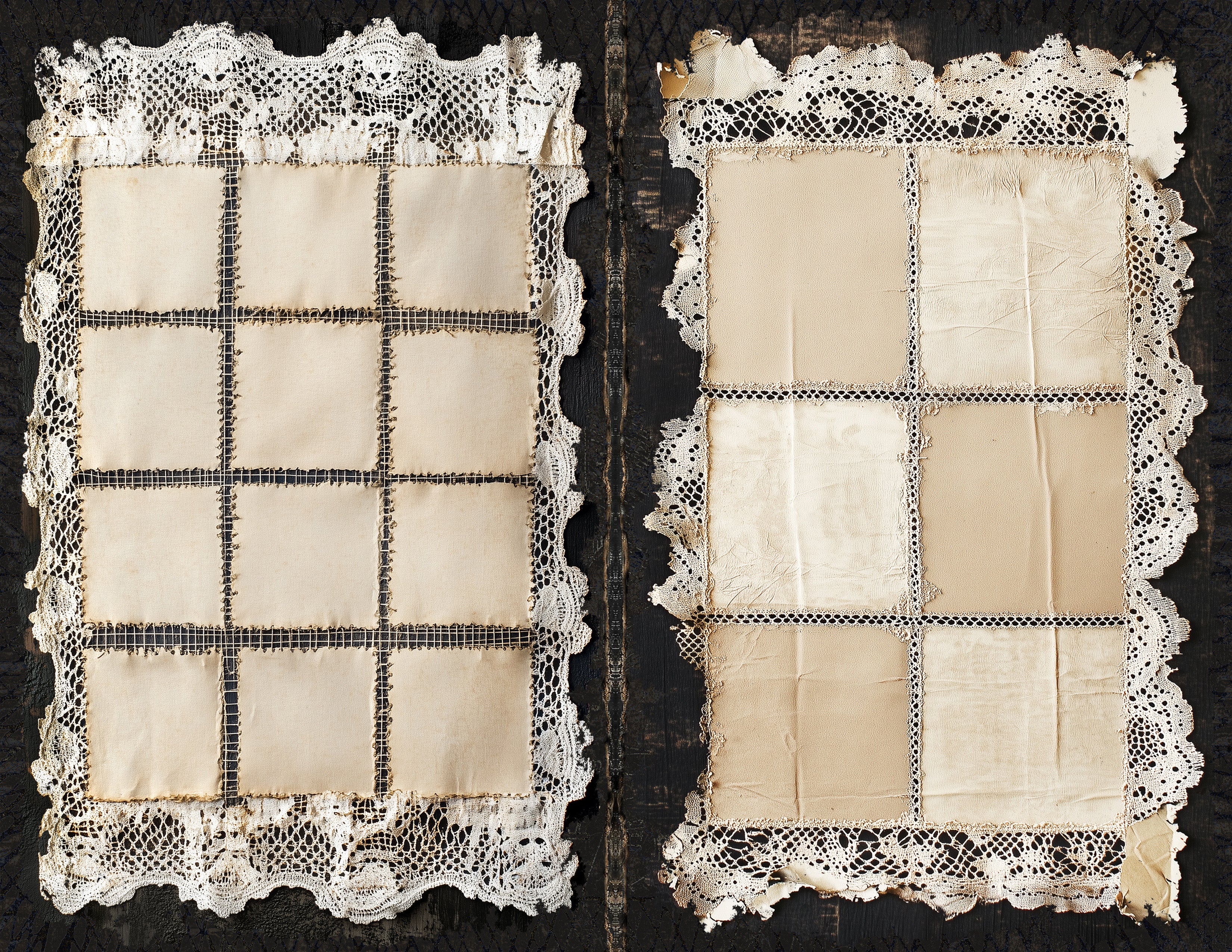 Black and white Lace papers