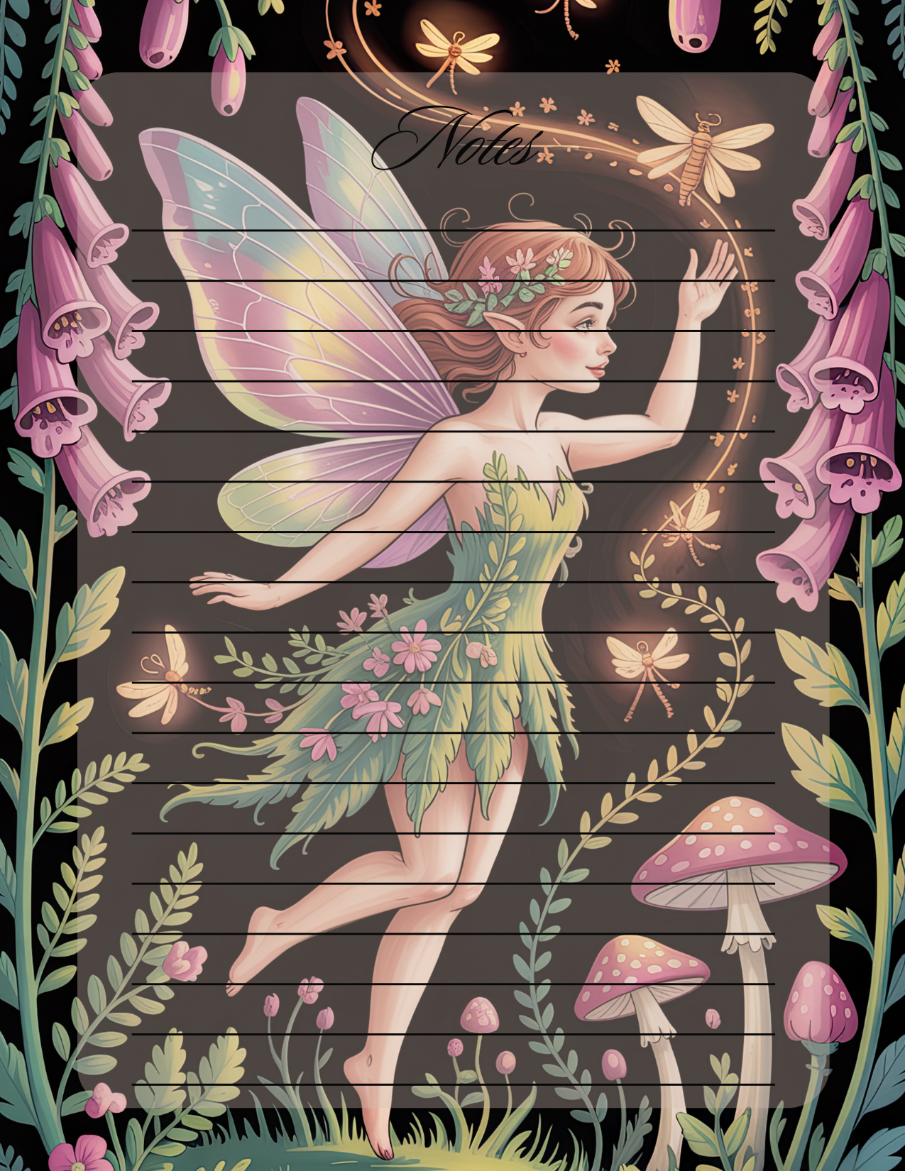 Forest Fairy with dragonflies