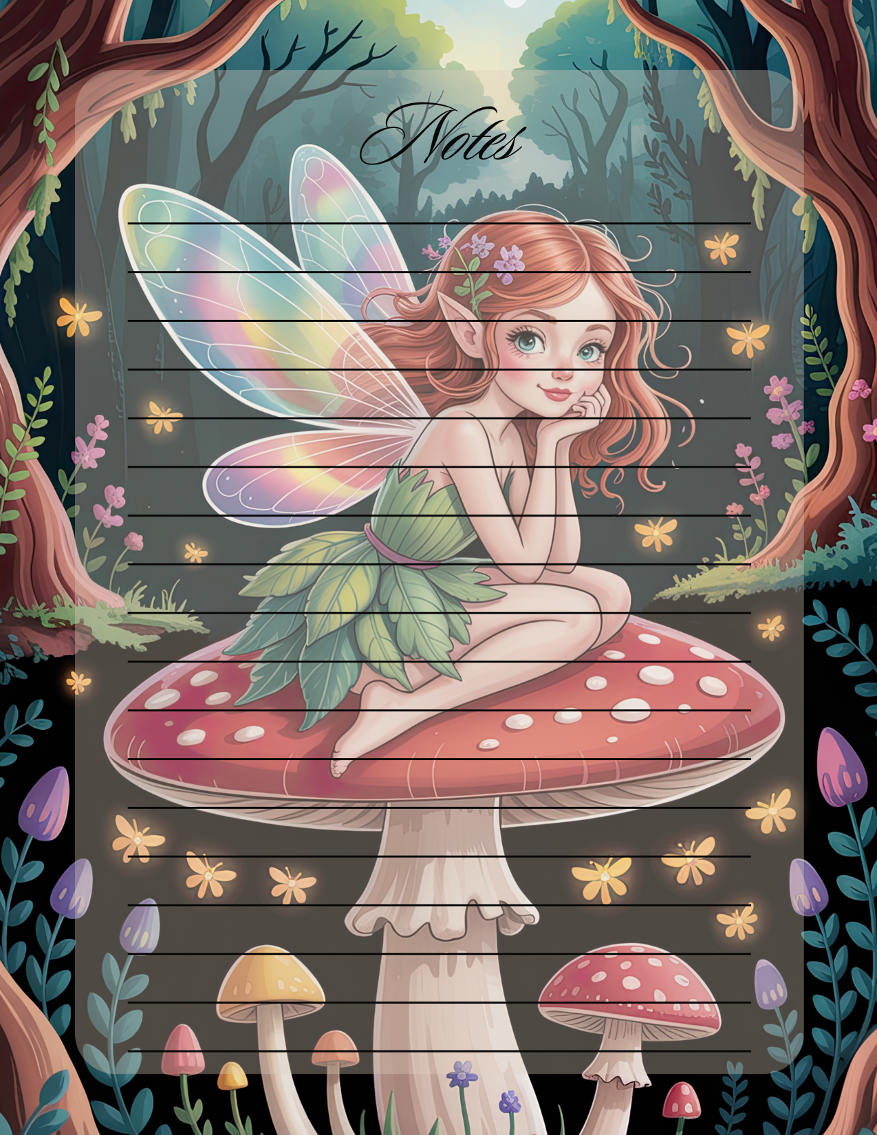 Forest Fairy on Mushroom