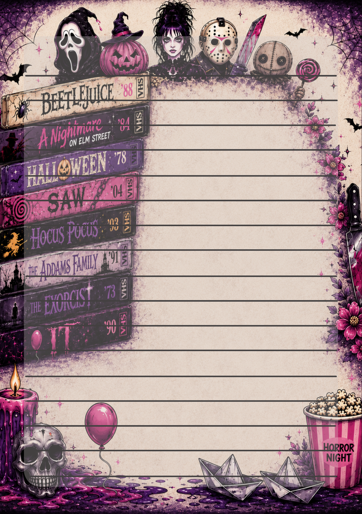 All the horror pastel