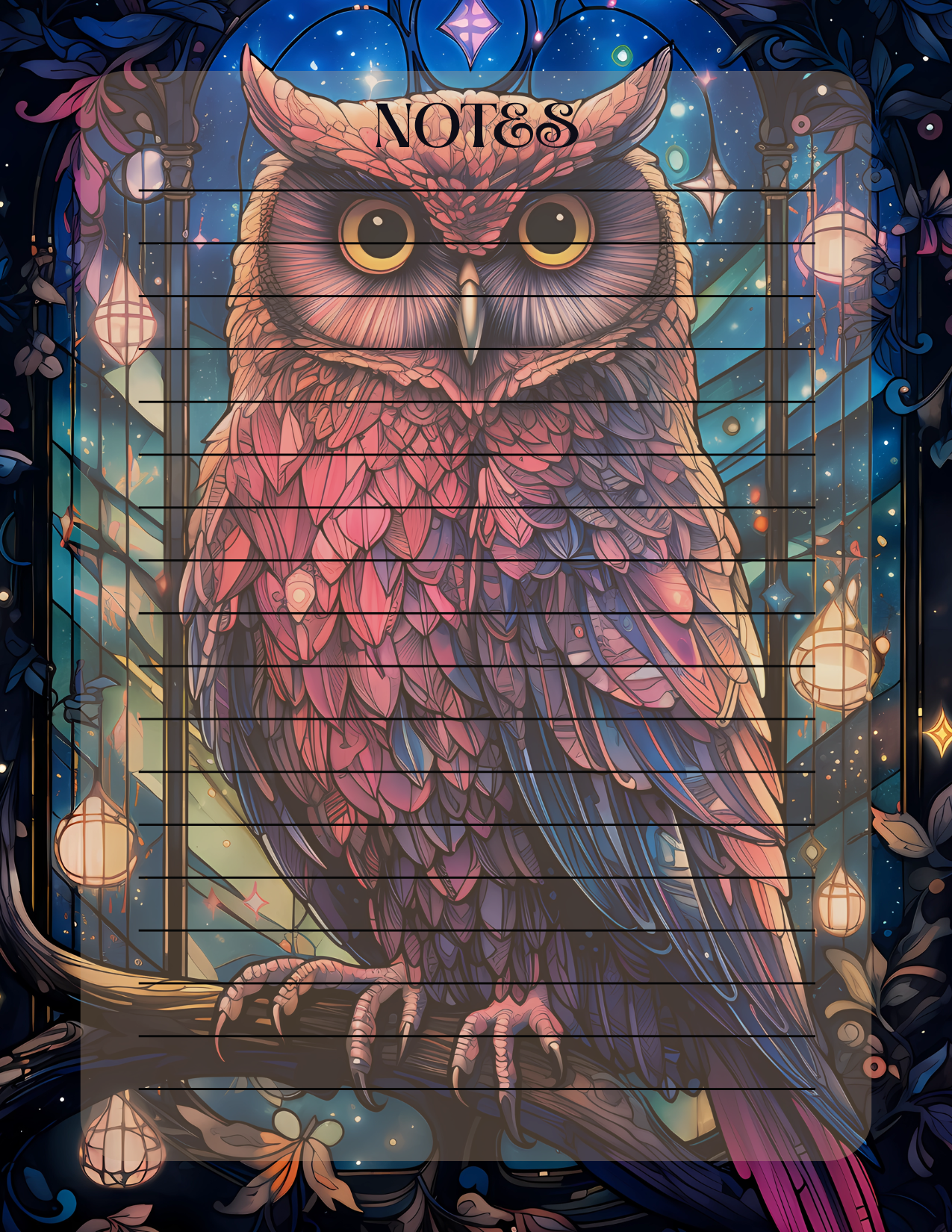 Colorful owls