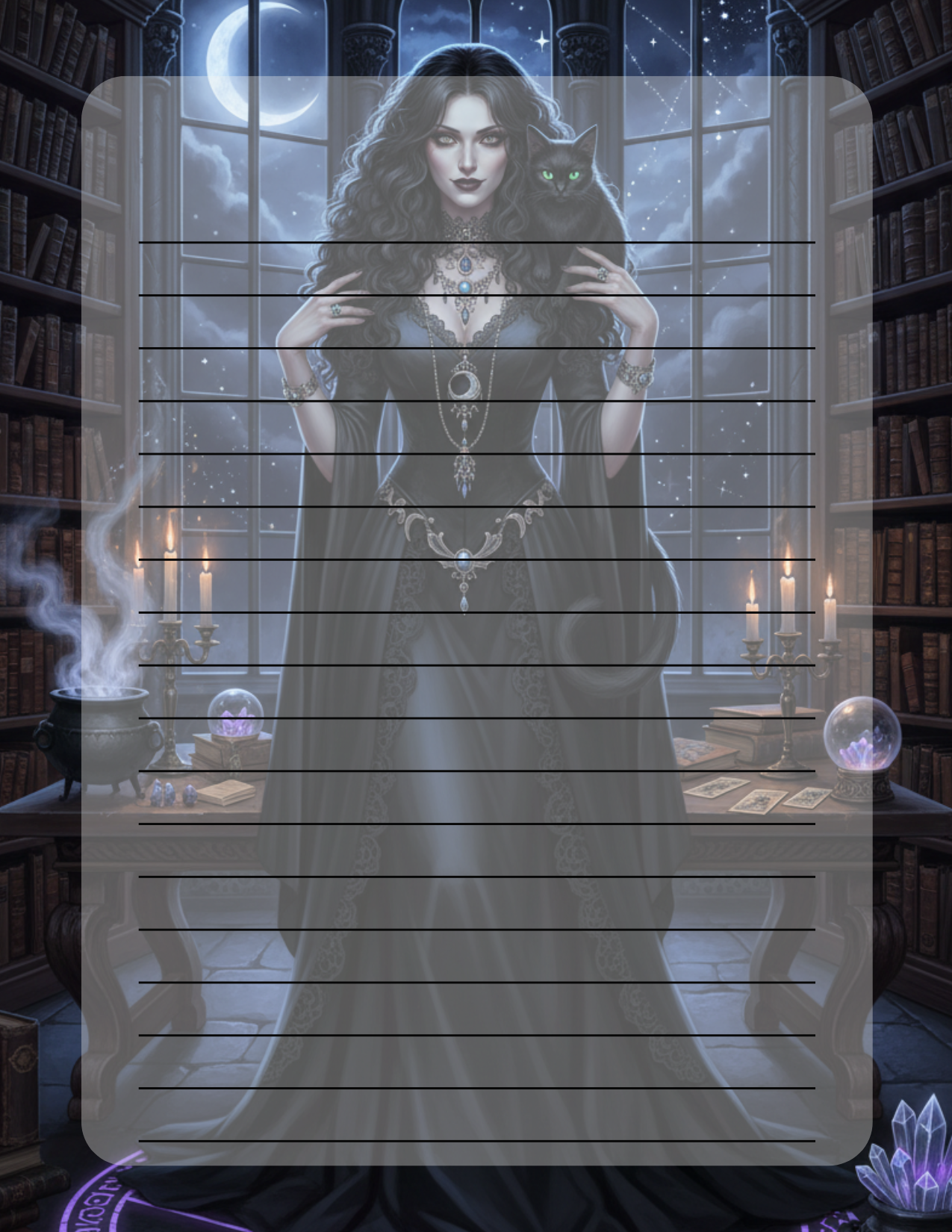 Witchy Woman and cat