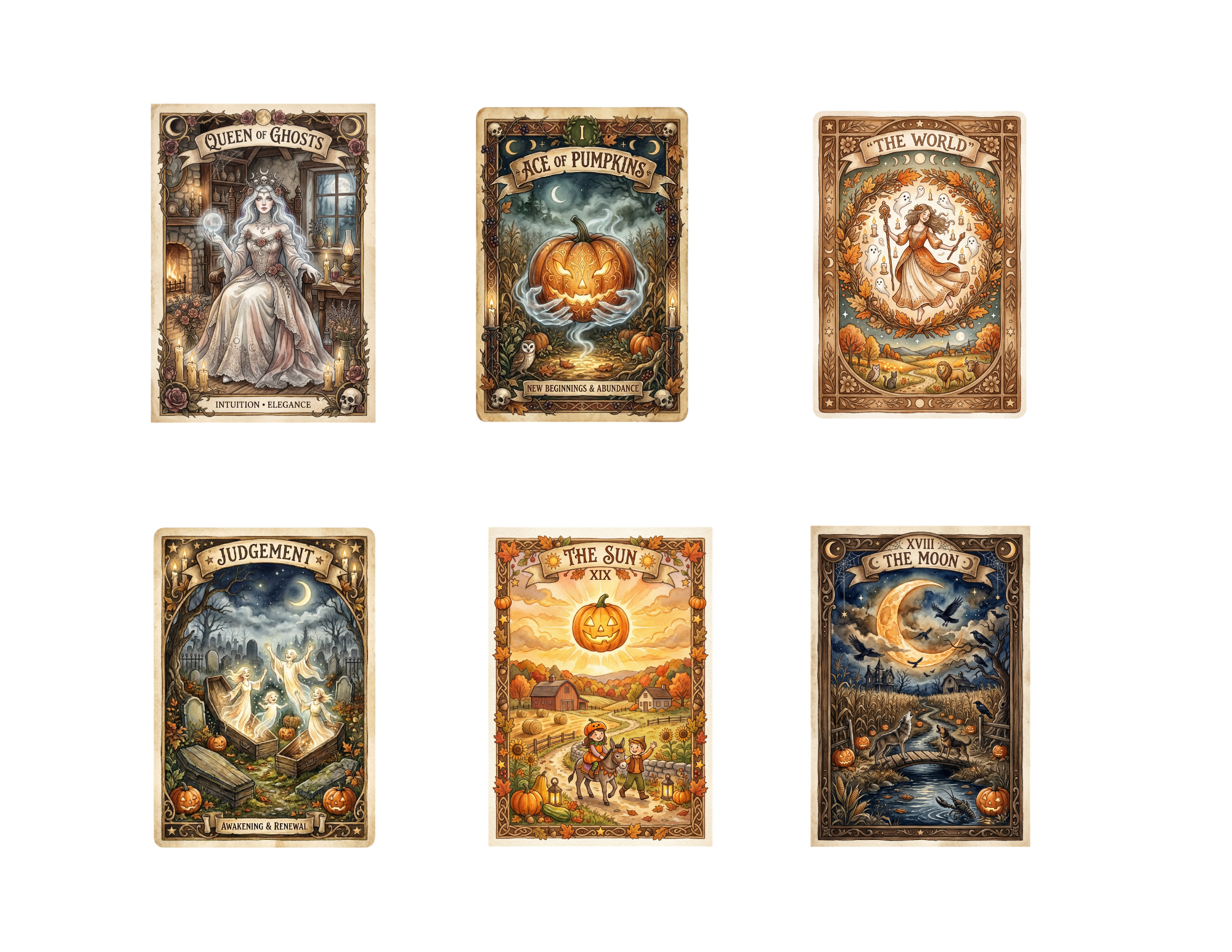 Halloween Tarot Stickers Pack