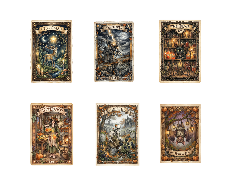 Halloween Tarot Stickers Pack