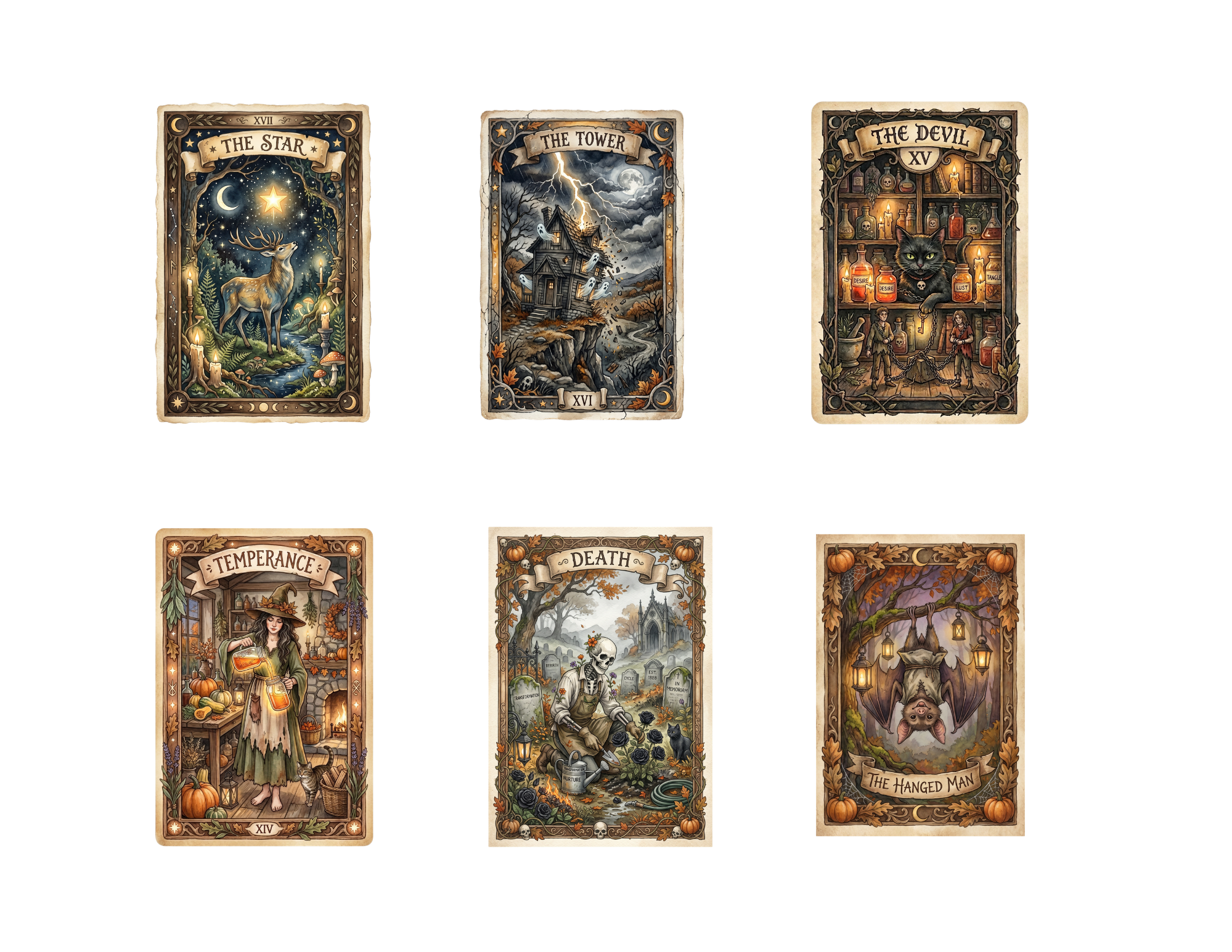 Halloween Tarot Stickers Pack