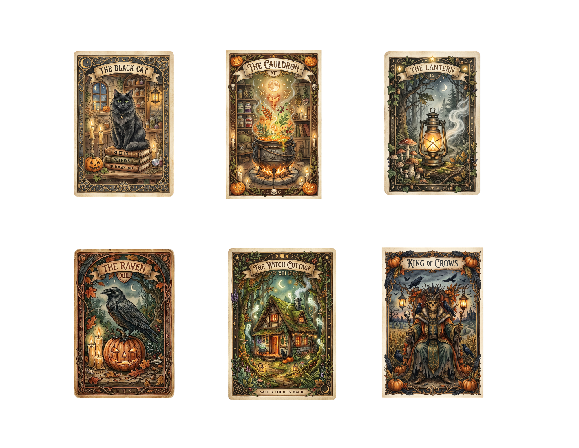 Halloween Tarot Stickers Pack
