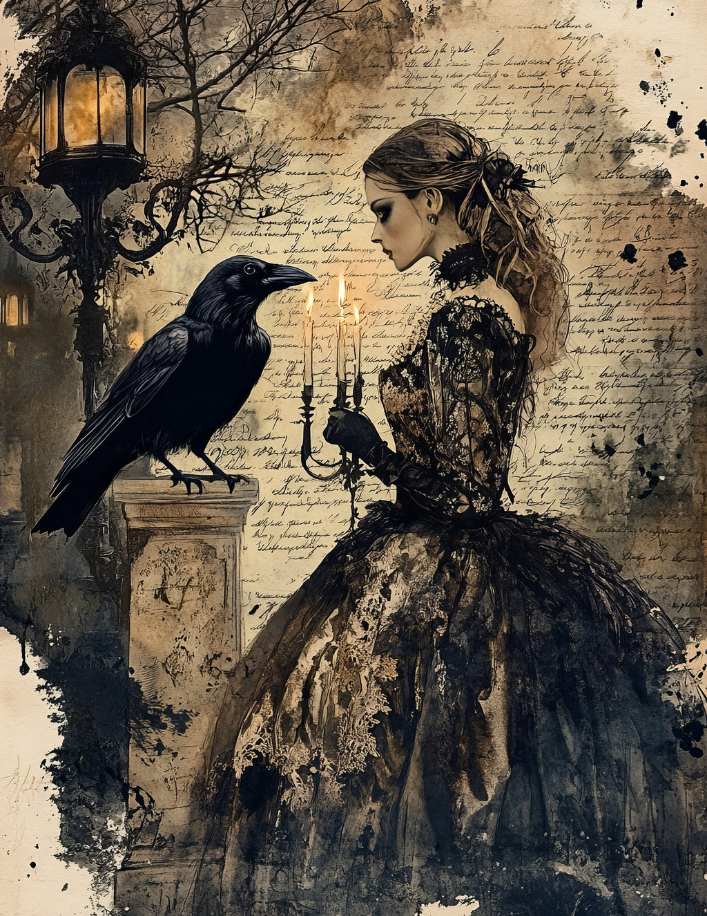 Edgar Allan Poe Junk journal papers