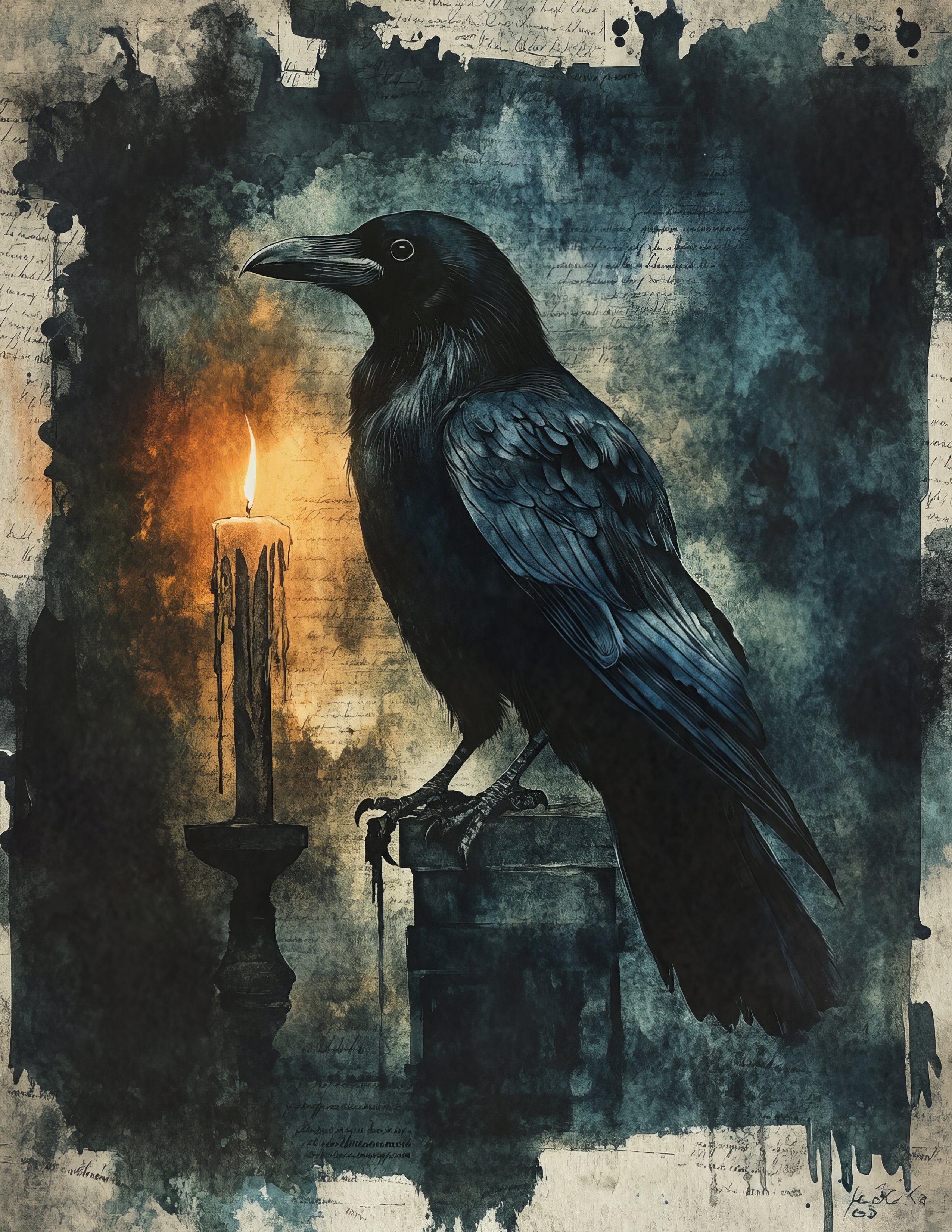 Edgar Allan Poe Junk journal papers