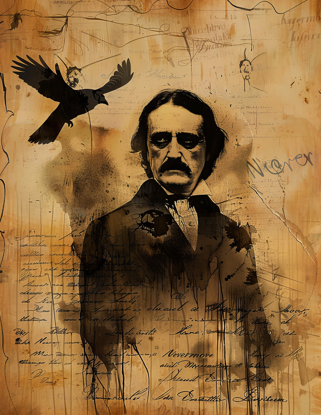 Edgar Allan Poe Junk journal papers