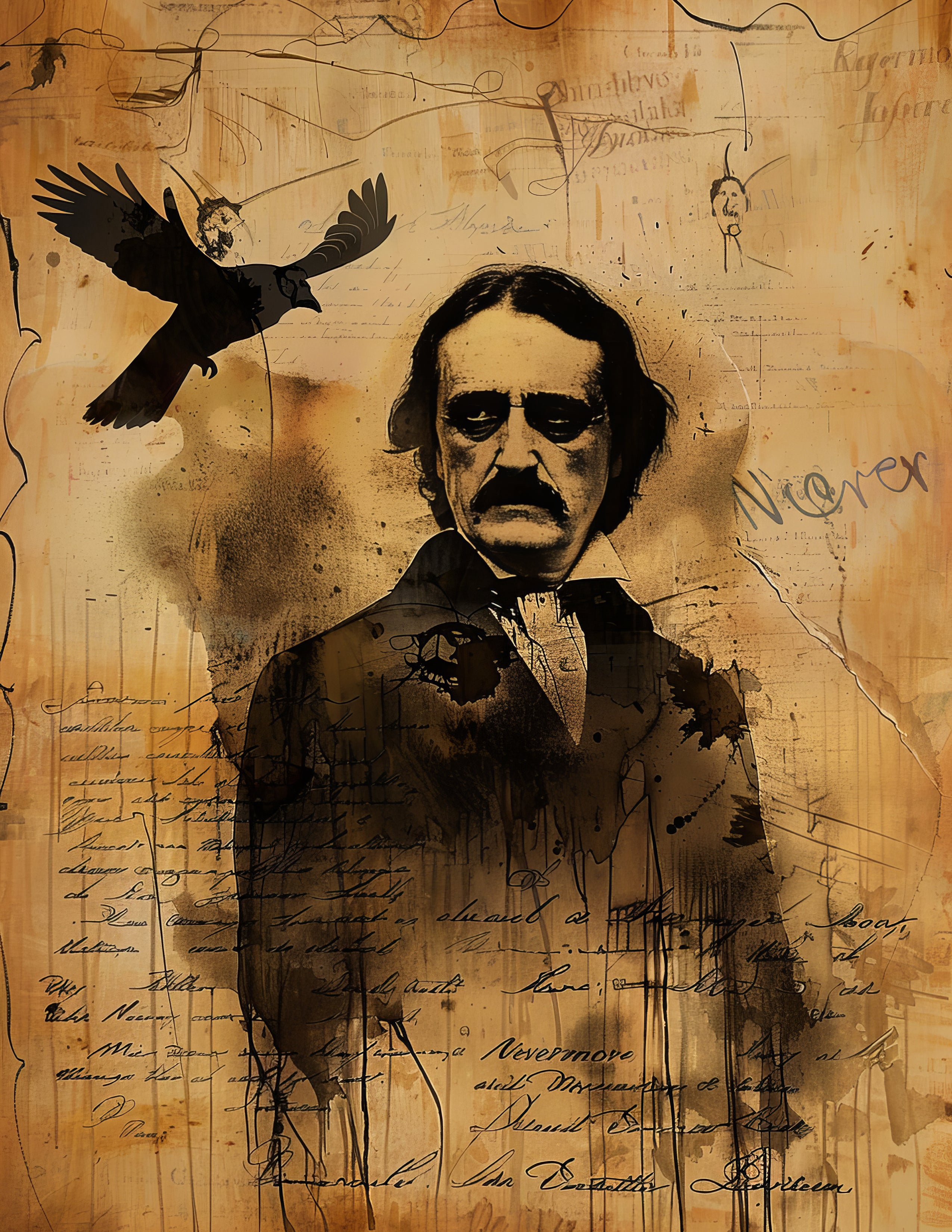 Edgar Allan Poe Junk journal papers