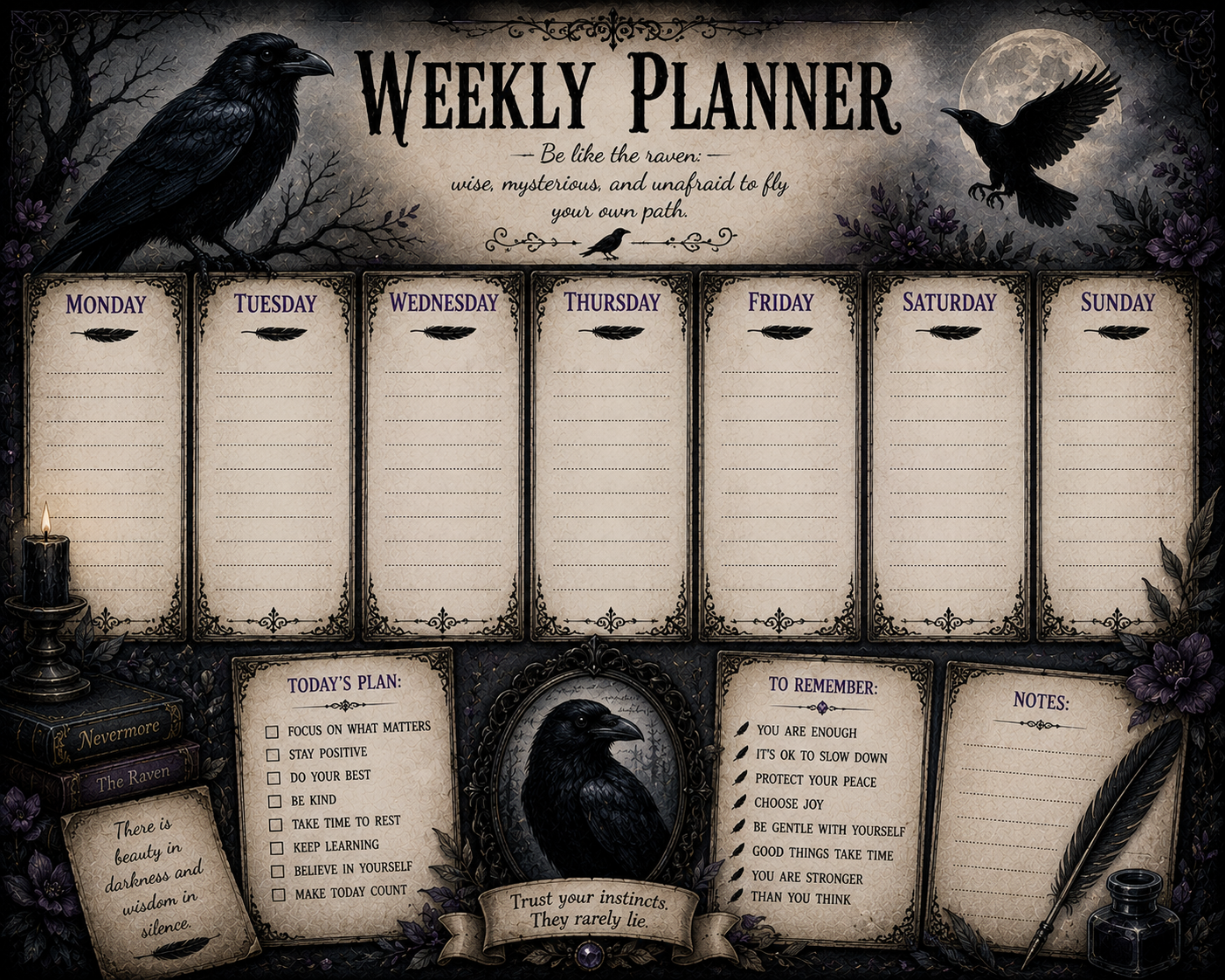 Raven Weekly Planner