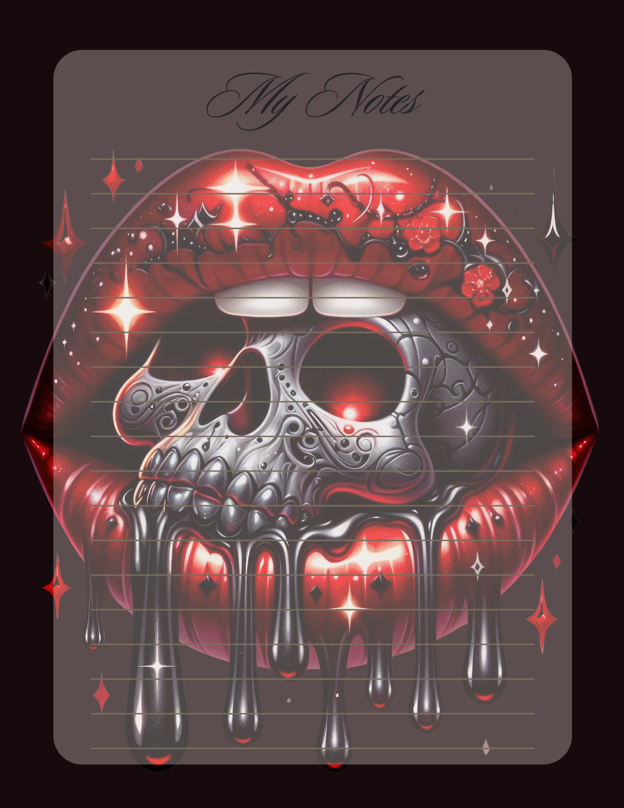 Dripping skull lips