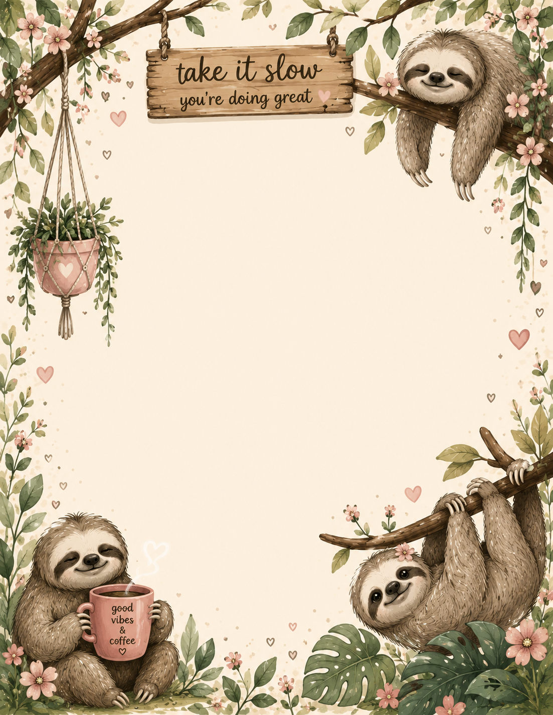 sloth cozy