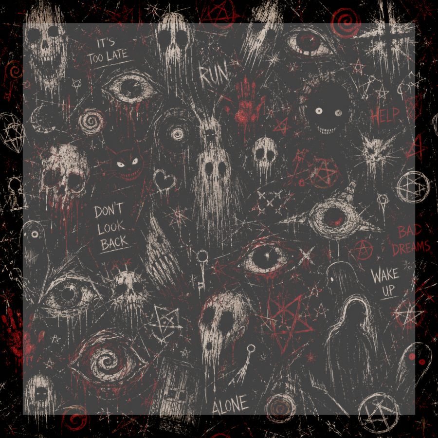 Horror faces 2 sticky notes
