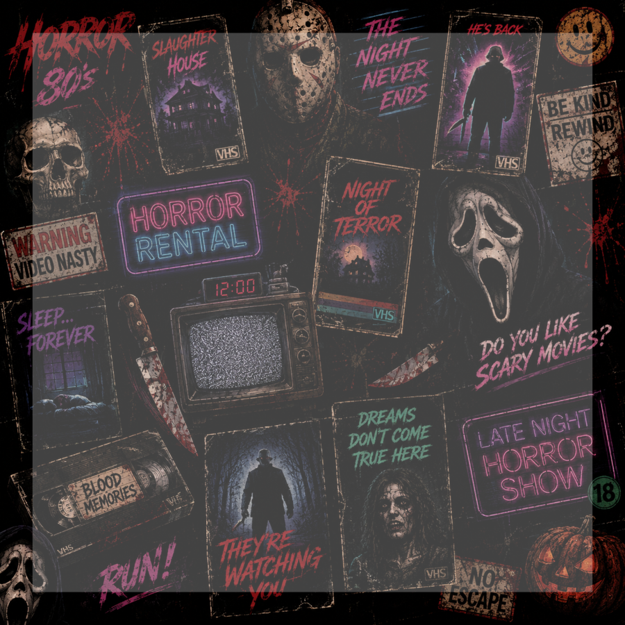 Horror rental sticky notes